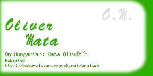 oliver mata business card